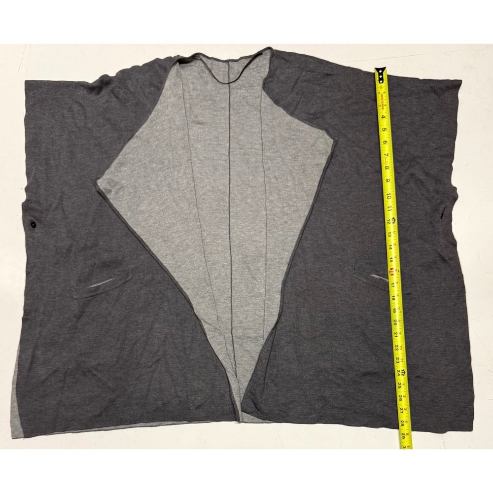 Lululemon Reversible Knit Poncho Wrap Charcoal Heather‎ Grey One Size